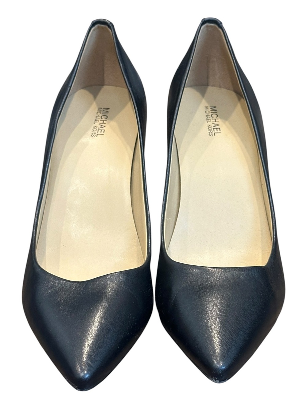 MICHAEL Michael Kors Pointed Toe Leather Pumps in Classic Black Women’s 10 - Picture 4 of 8